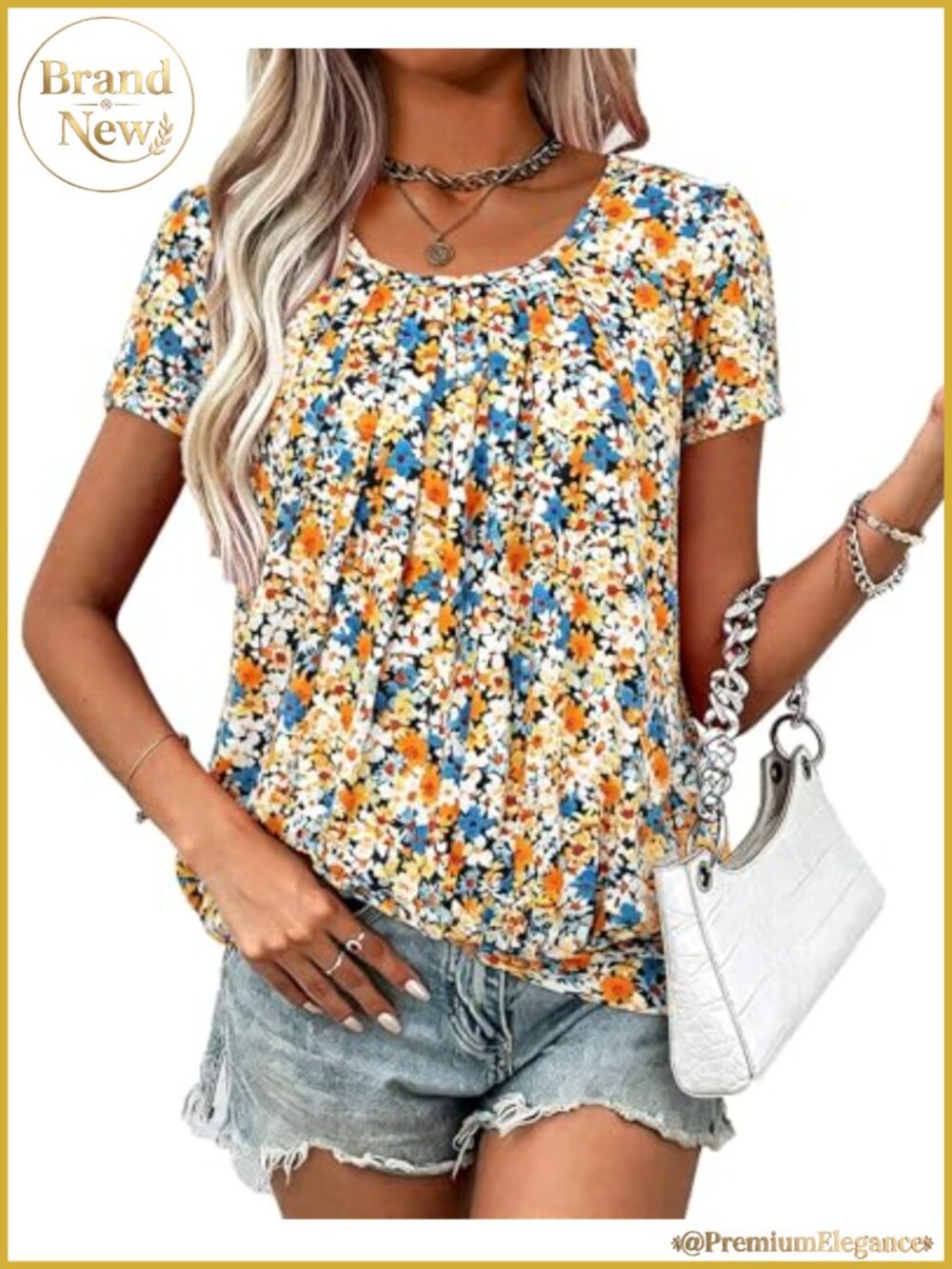 Women's Soft Short Sleeve Scoop Neck Tunic T-Shirt for Leggings